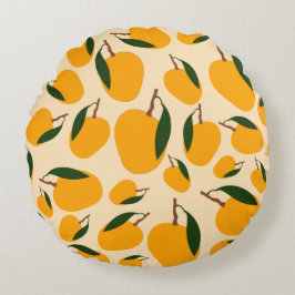 Mango Summer Fruit Pattern Rond Kussen
