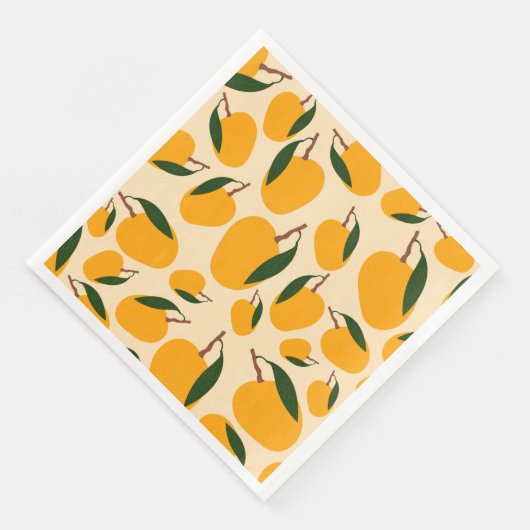 Mango Summer Fruit Pattern Servet (Hoek)
