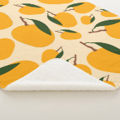 Mango Summer Fruit Pattern Sherpa Deken (3/4)