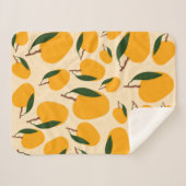 Mango Summer Fruit Pattern Sherpa Deken (Voorkant (horizontaal))