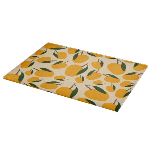 Mango Summer Fruit Pattern Snijplank (Hoek)