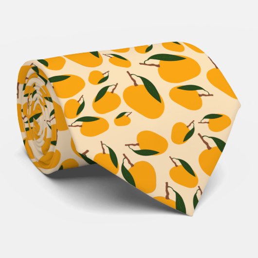 Mango Summer Fruit Pattern Stropdas (Opgerold)