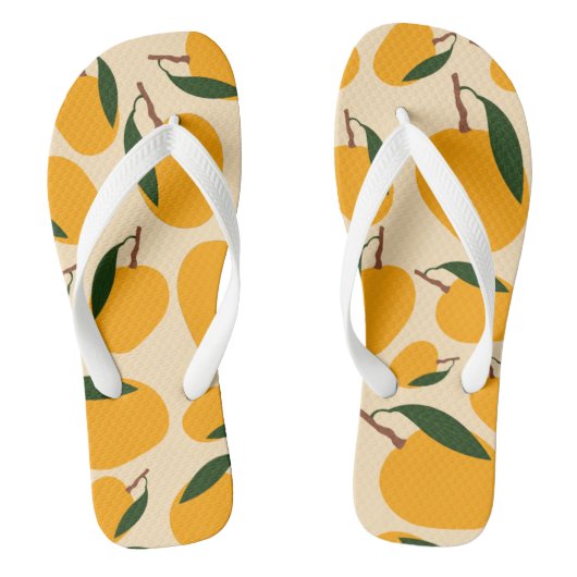 Mango Summer Fruit Pattern Teenslippers (Voetbed)