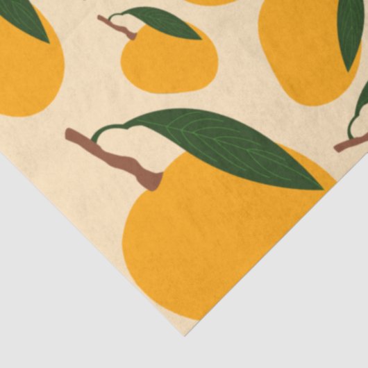 Mango Summer Fruit Pattern Tissuepapier (Detail)