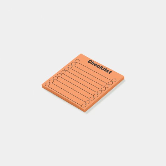 Mango Tango Checklist Post-it® notes 3" x 3" (Schuin)