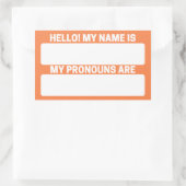 Mango Tango-naam & Pronoun-labels Rechthoekige Sticker (Tas)