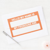 Mango Tango-naam & Pronoun-labels Rechthoekige Sticker (Envelop)