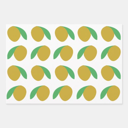 Mango Tropical Fruit Zomerfeest Inpakpapier Vel (Voorkant)