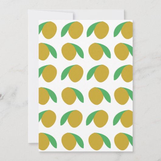 Mango Tropical Fruit Zomerfeest Kaart (Achterkant)