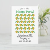 Mango Tropisch Fruit Zomerfeest Kaart (Staand voorkant)