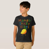 Mango Vibes Schattig Fruit Karakter T-shirt (Voorkant volledig)