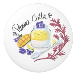 Mango Violet Panna Cotta  Keramische Knop