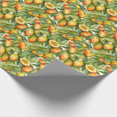Mango Vruchten en Bladeren  Cadeaupapier (Hoek)