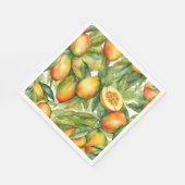 Mango Vruchten en Bladeren  Servet (Hoek)