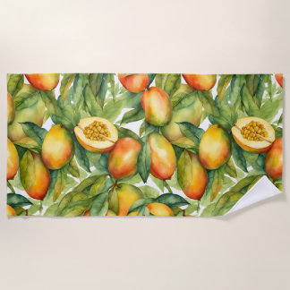 Mango Vruchten en Bladeren Strandlaken