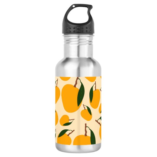 Mango Zomer Fruit Patroon Waterfles (Voorkant)