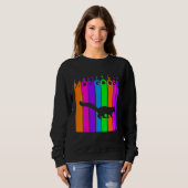 Mangoest Dier Regenboog Bubbel Met Silhouet Trui (Voorkant volledig)