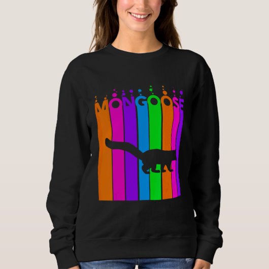 Mangoest Dier Regenboog Bubbel Met Silhouet Trui (Voorkant)