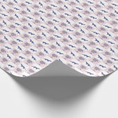 Mangoest en Blockprint Palmetto Boom  Cadeaupapier (Hoek)