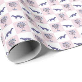 Mangoest en Blockprint Palmetto Boom Cadeaupapier
