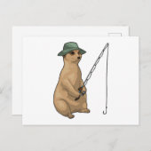 Mangoeste Vissen Visser Vissersstok Briefkaart (Voorkant / Achterkant)