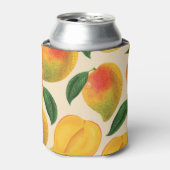 Mangofruit naadloos patroon blikjeskoeler (Blikje Voorkant)