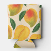 Mangofruit naadloos patroon blikjeskoeler (Achterkant)