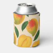 Mangofruit naadloos patroon blikjeskoeler (Blikje Achterkant)