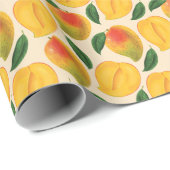 Mangofruit naadloos patroon cadeaupapier (Rol Hoek)