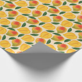 Mangofruit naadloos patroon cadeaupapier (Hoek)