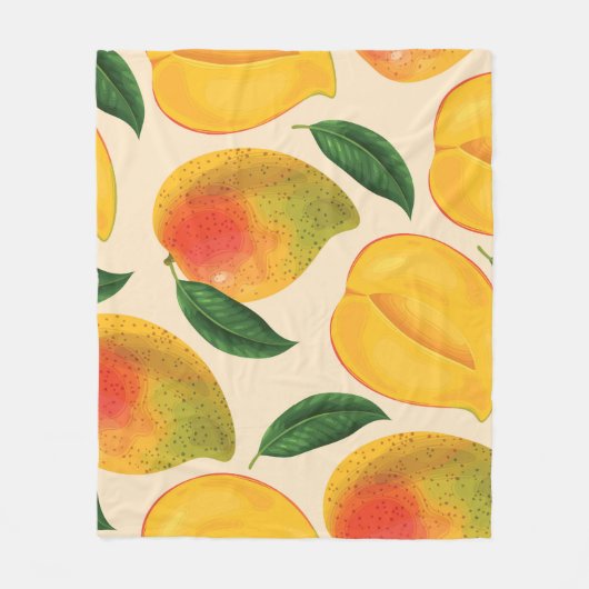 Mangofruit naadloos patroon fleece deken (Voorkant)
