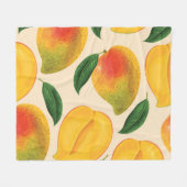 Mangofruit naadloos patroon fleece deken (Voorkant (Horizontaal))