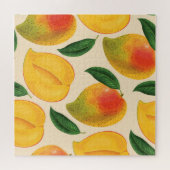 Mangofruit naadloos patroon legpuzzel (Horizontaal)