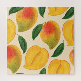 Mangofruit naadloos patroon legpuzzel
