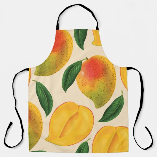 Mangofruit naadloos patroon schort (Voorkant)