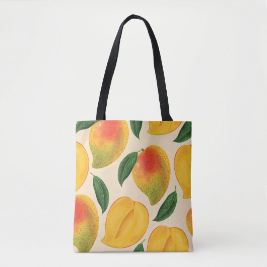 Mangofruit naadloos patroon tote bag (Voorkant)