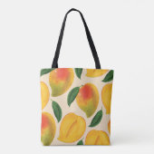 Mangofruit naadloos patroon tote bag (Achterkant)