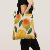 Mangofruit naadloos patroon tote bag (Dichtbij)