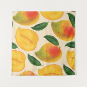 Mangofruit naadloos patroon wandkleed (Voorkant (horizontaal))