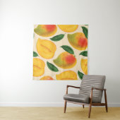Mangofruit naadloos patroon wandkleed (In Situ (horizontaal))