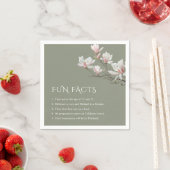 Mangolia Sage Green Fun Facts Wedding  Servet (Insitu)