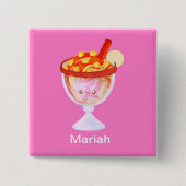 Mangoneada De Mango Vierkante Button 5,1 Cm (Voorkant)