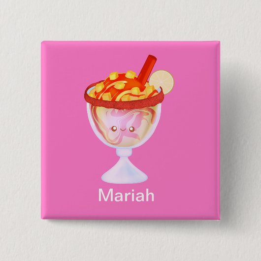 Mangoneada De Mango Vierkante Button 5,1 Cm (Voorkant)