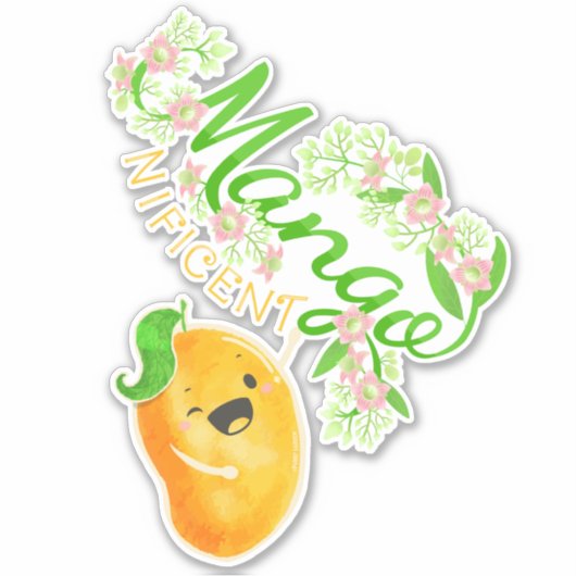 Mangonificent - Punny Garden Sticker (Voorkant)