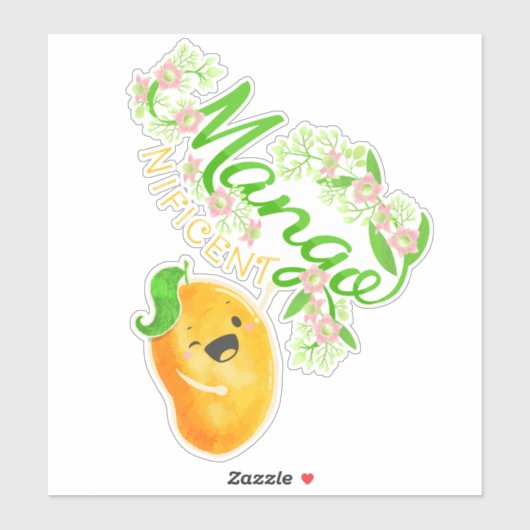 Mangonificent - Punny Garden Sticker (Vel)