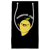 Mangood Job Funny Mango Fruit Pun Dark BG Klein Cadeauzakje (Voorkant)