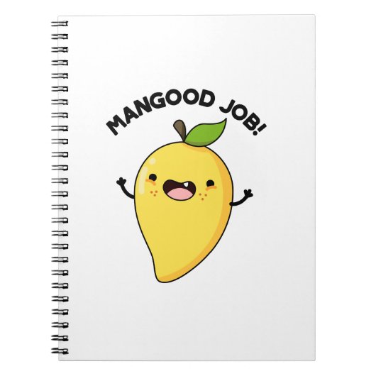 Mangood Job Funny Mango Fruit Pun Notitieboek (Voorkant)