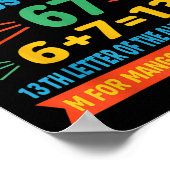 Mangos Mosterd 67 T-shirt Grappige Alfabet Code M Poster (Hoek)