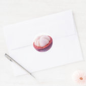 Mangosteen half ronde sticker (Envelop)