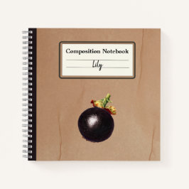  Mangosteen Illustratie Gepersonaliseerde Comp Notitieboek